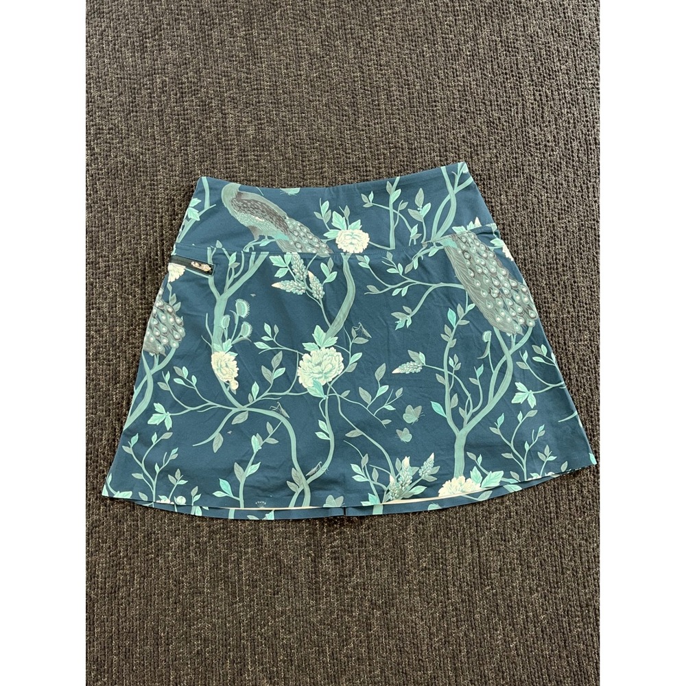 Greyson Womens Peacock Floral Performance Golf Skort Teal XS Active Skirt - Picture 1 of 8